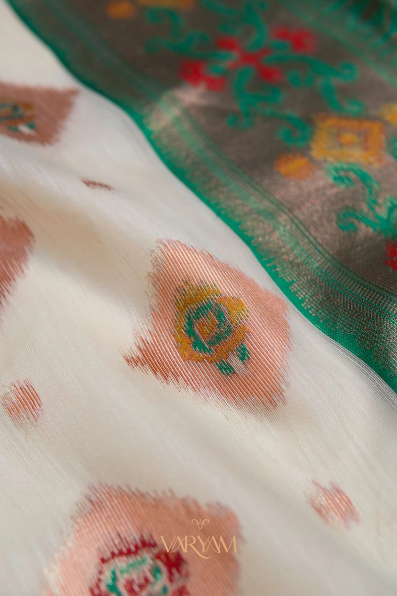 Kalista Linen Ice Green Saree