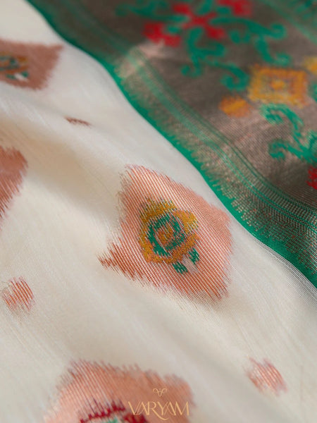 Kalista Linen Ice Green Saree