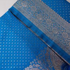 Zari Banarsi Silk Dark Blue Saree