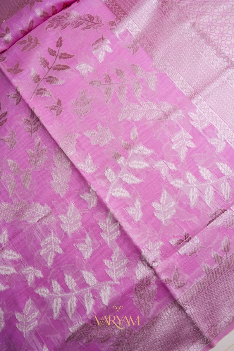 Mango Cotton Baby Pink Saree