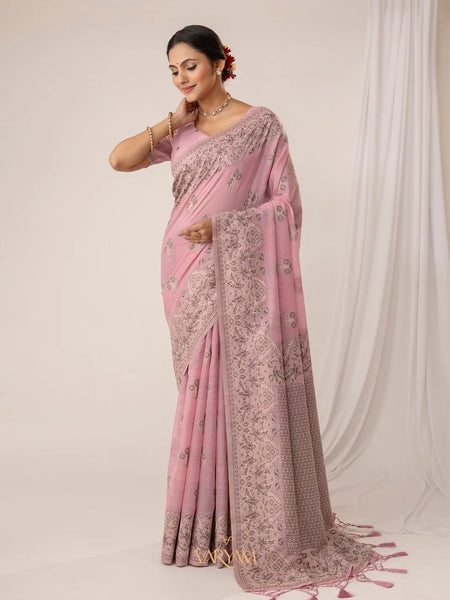 Sindoor Cotton Pink Saree