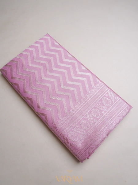 Leeche Cotton Baby Pink Saree