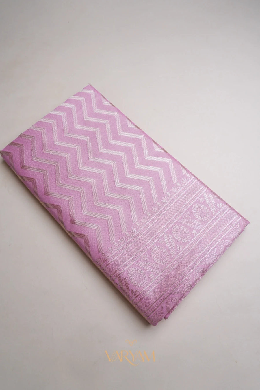 Leeche Cotton Baby Pink Saree