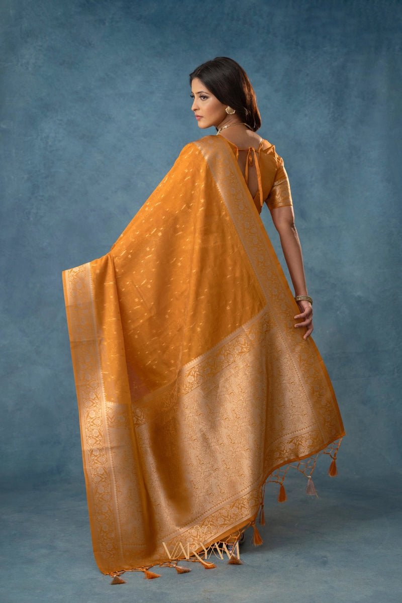 Fiona Silk Yellow Saree