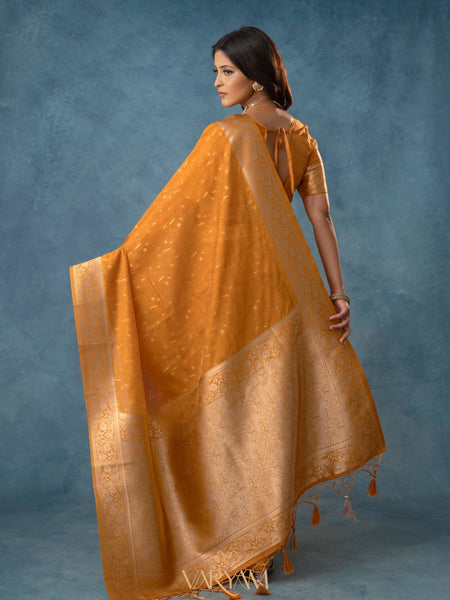 Fiona Silk Yellow Saree