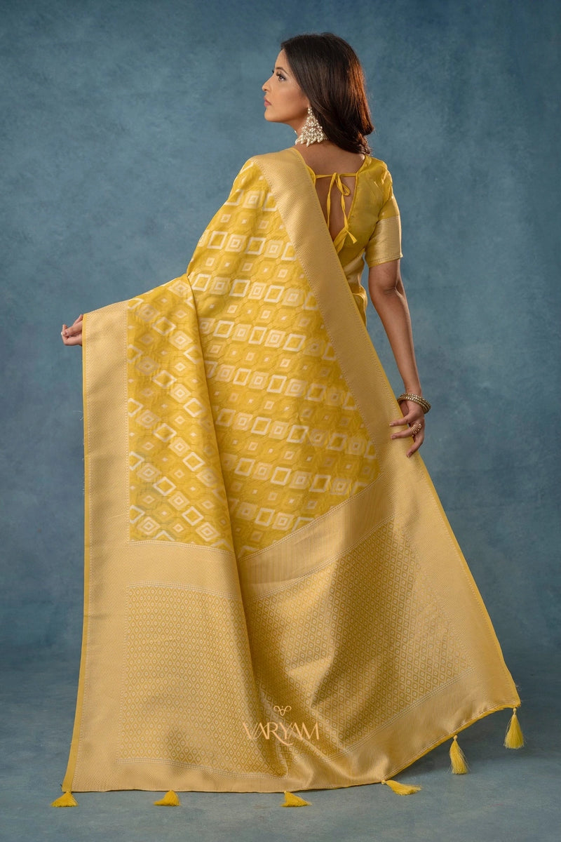 Shahi Cotton Yellow Saree