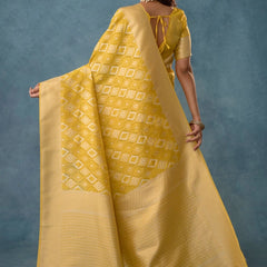 Shahi Cotton Yellow Saree