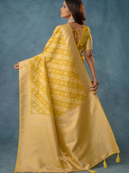 Shahi Cotton Yellow Saree