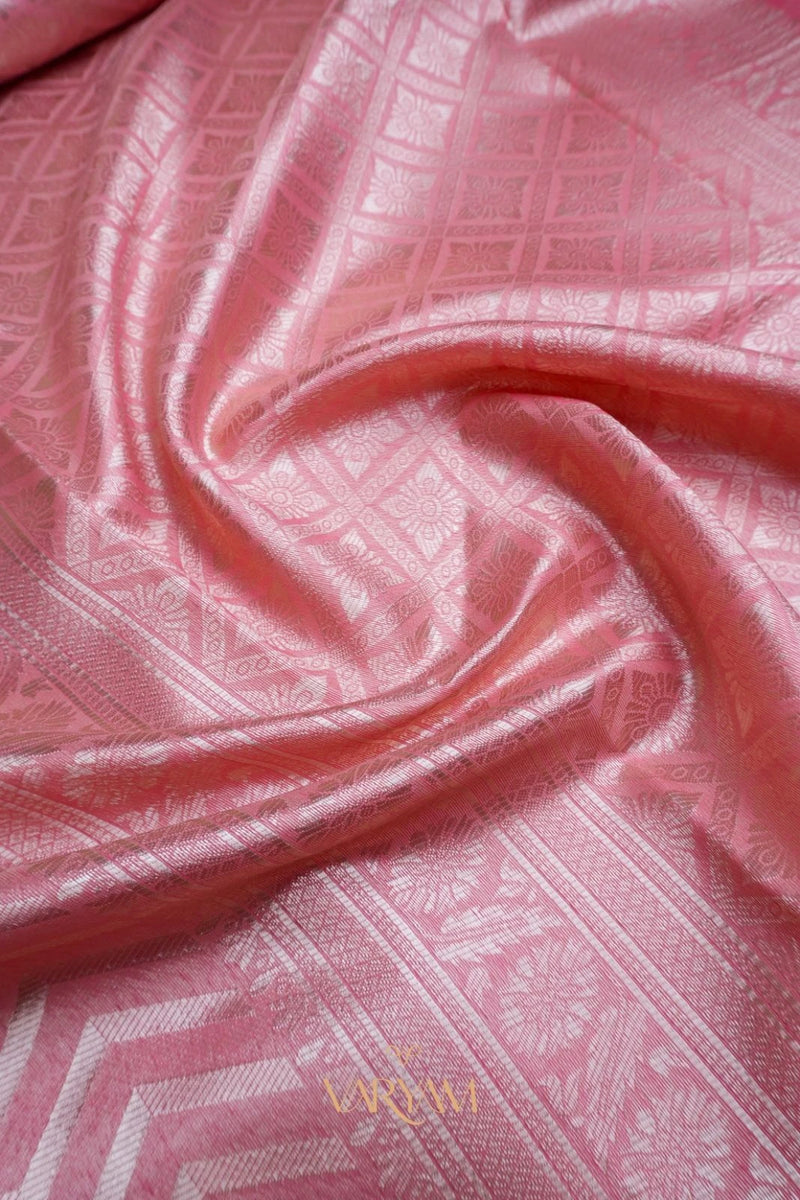 Leeche Cotton Pink Saree
