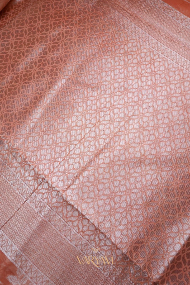 Mango Cotton Orange Saree