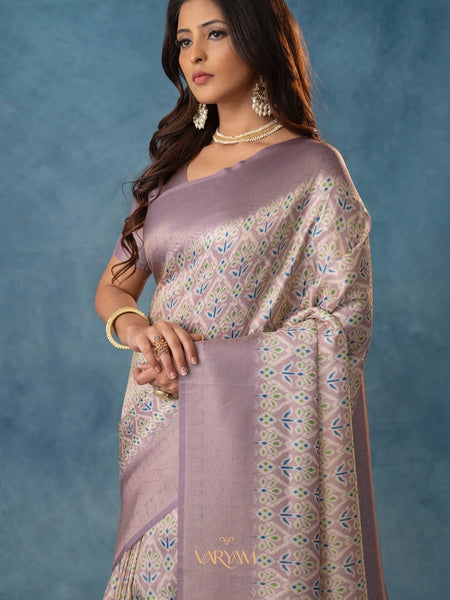 Solitaire Silk Purple Saree