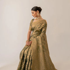 Ivona Silk Green Saree
