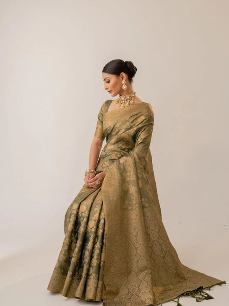 Ivona Silk Green Saree
