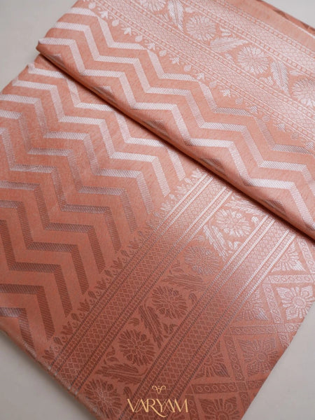 Leeche Cotton Orange Saree