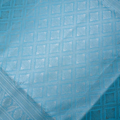 Leeche Cotton Blue Saree