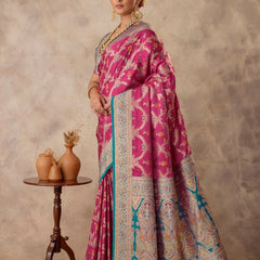 Gadwal Silk Pink Saree