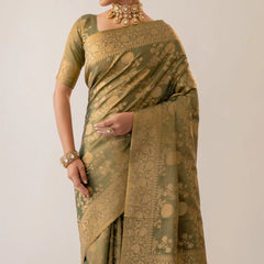 Ivona Silk Green Saree