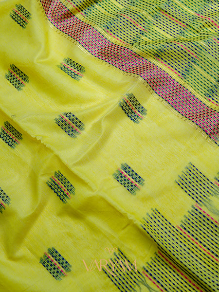 Katha Handloom Yellow Saree