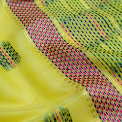 Katha Handloom Yellow Saree