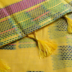 Katha Handloom Yellow Saree