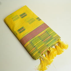 Katha Handloom Yellow Saree