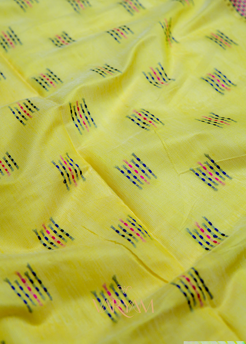 Katha Handloom Yellow Saree